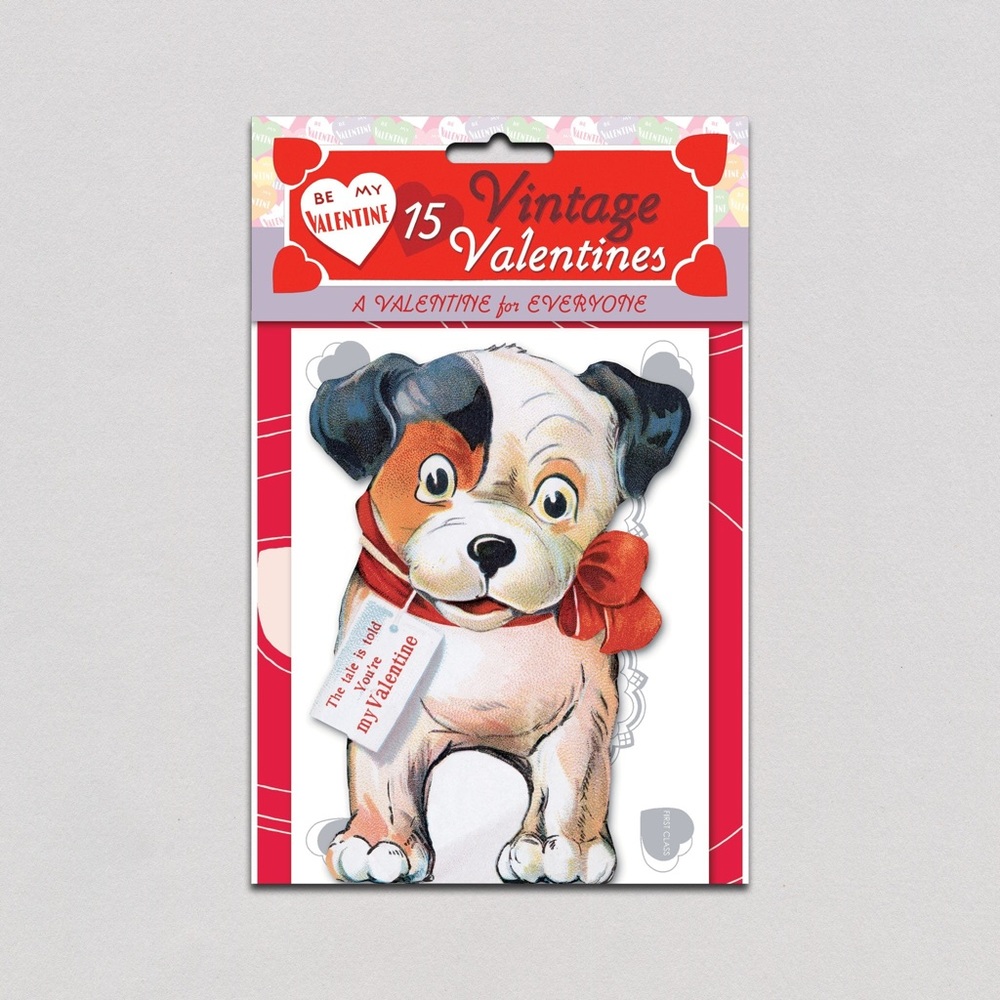 Laughing Elephant vintage style Valentines cards & envelopes! 15 pack!
